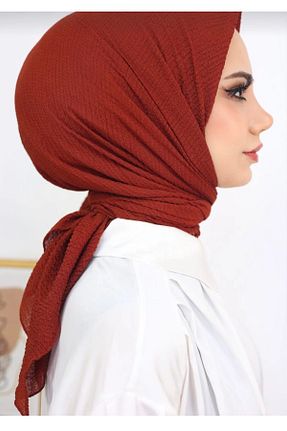 روسری نارنجی پنبه ای Trablus - کد 852299557