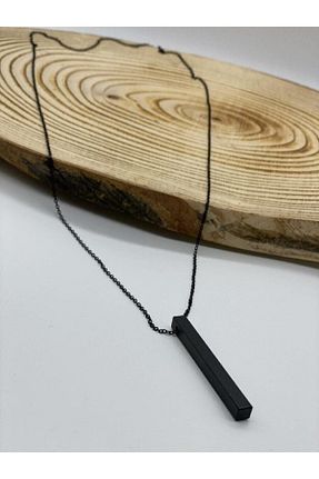 گردنبند جواهر مشکی زنانه استیل ضد زنگ Baykuş - کد 61758211