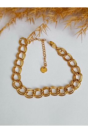 دستبند استیل (فولاد) طلائی زنانه استیل (فولاد) Zairasteel - کد 793761385