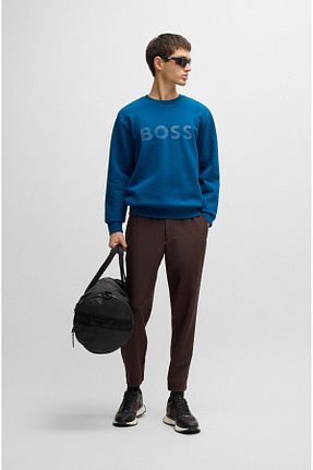 کفش اسنیکر قهوه ای مردانه بند دار BOSS - کد 852372085