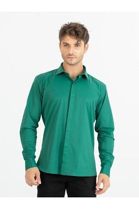 پیراهن سبز مردانه اسلیم فیت LAROUCCI - کد 827046295