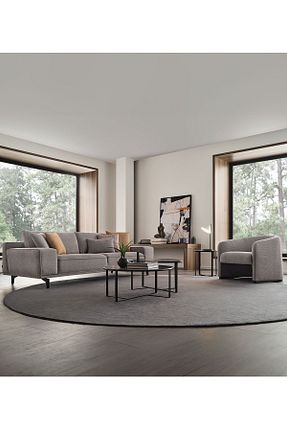 ست مبل طوسی 3+1 Enza Home - کد 802464617