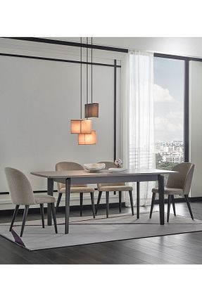 میز آشپزخانه قهوه ای MDF Enza Home - کد 743199918
