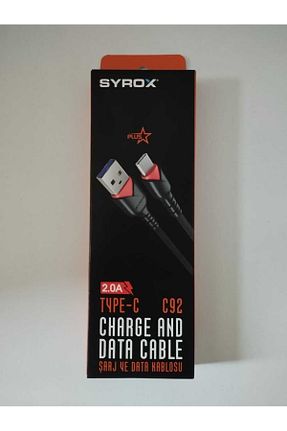 کابل شارژر مشکی Syrox - کد 852387142