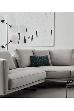 ست گوشه ای طوسی مخمل Enza Home - کد 778682212