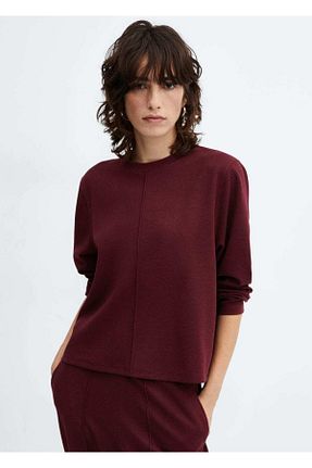 سوئیشرت بنفش زنانه ساده MANGO - کد 779779147