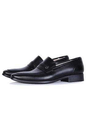 کفش کلاسیک مشکی مردانه پاشنه کوتاه (1 - 4 سانتی متر) TekYıldız - کد 852735456