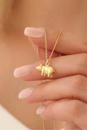 گردنبند نقره طلائی زنانه 925 عیار Nox Jewelry - کد 852745059