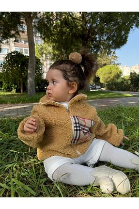 رویه قهوه ای بچه گانه بافتنی Minizade - کد 852523606
