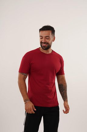 تیشرت زرشکی مردانه رگولار SCSARVİN - کد 852676680