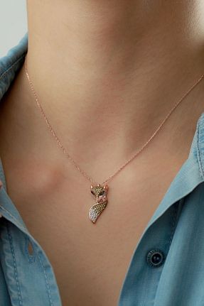 گردنبند نقره طلائی زنانه 925 عیار Silvano Jewelry - کد 444275196