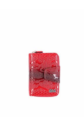 کیف پول قرمز زنانه ابعاد کوچک Aka - کد 122631272