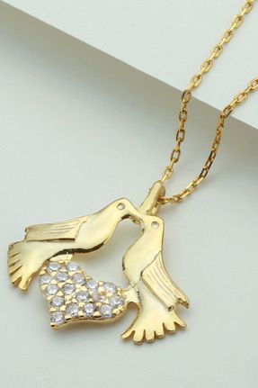 گردنبند نقره طلائی زنانه 925 عیار Silvano Jewelry - کد 444283274