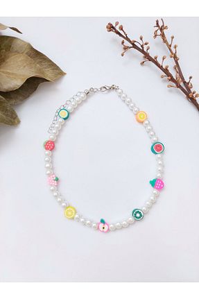 گردنبند جواهر سفید بچه گانه مروارید REN AKSESUAR - کد 852501600