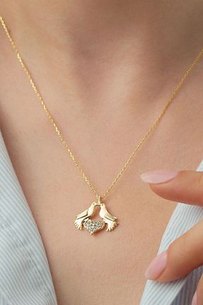 گردنبند نقره طلائی زنانه 925 عیار Silvano Jewelry - کد 444283274