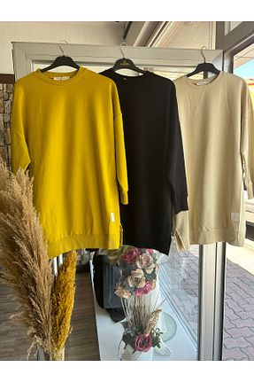 سوئیشرت حجاب بژ زنانه پنبه ای Butik Hülya - کد 852530561