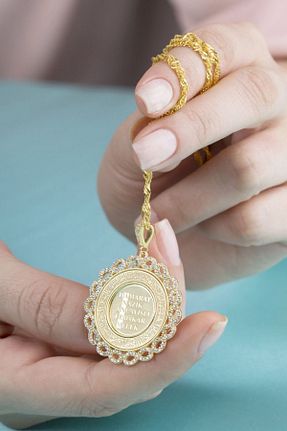 گردنبند نقره طلائی زنانه 925 عیار Silvano Jewelry - کد 444277379
