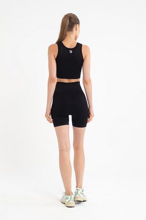 ست بالاتنه و پائین تنه مشکی زنانه بافت Tria Body - کد 839520112