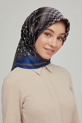 روسری قهوه ای کرپ ساتن ابریشم Armine - کد 148411970