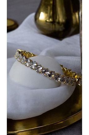 دستبند استیل (فولاد) طلائی زنانه استیل ضد زنگ İNN JEWELLERY - کد 845712080