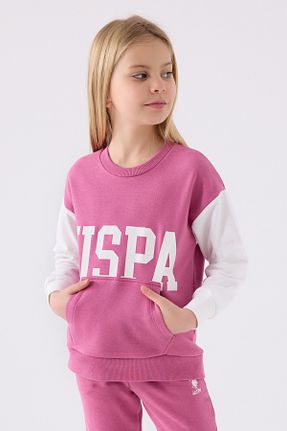 ست بالاتنه و پائین تنه صورتی بچه گانه بافتنی U.S. Polo Assn. - کد 852752833