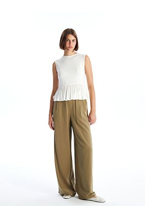 شلوار خاکی زنانه بافتنی LC Waikiki - کد 852591237