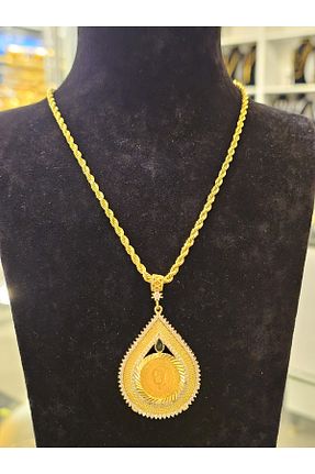 گردنبند استیل ( فولاد ) طلائی زنانه imitasyon dünyası - کد 852793457