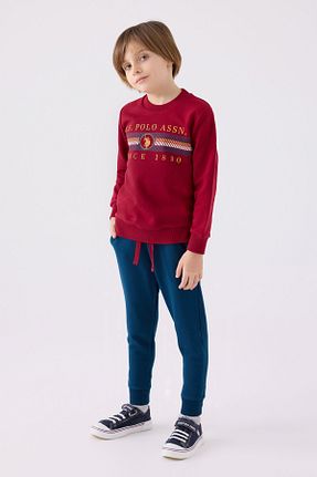 ست گرمکن قهوه ای بچه گانه پنبه پلی استر U.S. Polo Assn. - کد 852835917