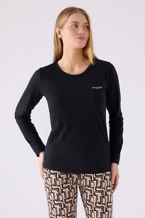 ست لباس راحتی قهوه ای زنانه طرح دار Pierre Cardin - کد 852677595