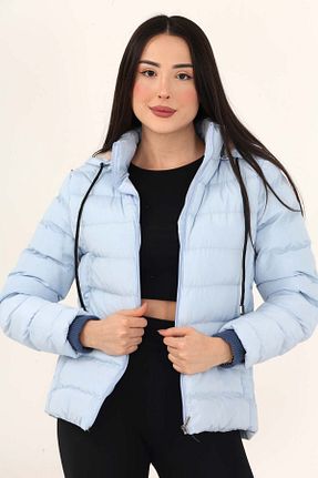 کاپشن آبی زنانه ضد آب Genel Markalar - کد 854045369