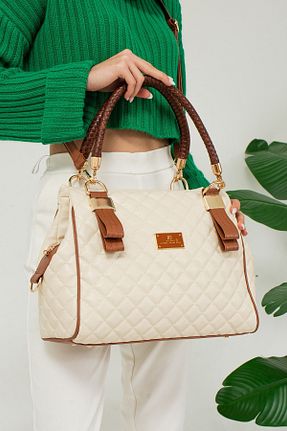 کیف دوشی بژ زنانه چرم مصنوعی mıchael polo - کد 475505848