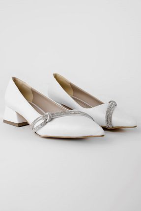 کفش پاشنه بلند کلاسیک سفید زنانه پارچه LAL SHOES & BAGS - کد 852792773