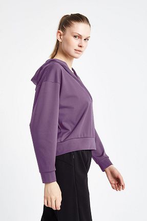 سوئیشرت اسپرت بنفش زنانه رگولار Lescon - کد 852542666