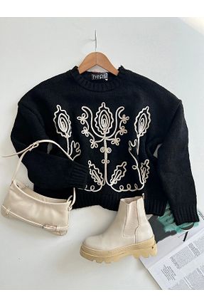 پلیور مشکی زنانه Relaxed hepsi moda - کد 852829738