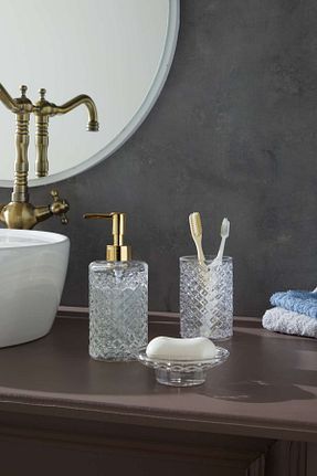 ست حمام طلائی شیشه Glamis - کد 812271773