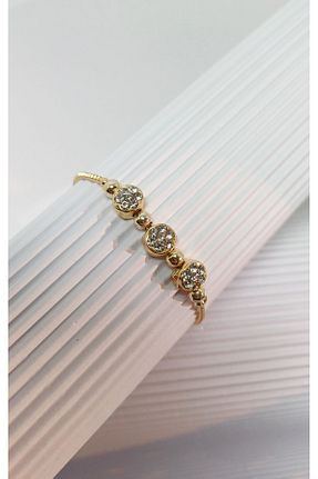 دستبند جواهر طلائی زنانه زیرکن Julesta - کد 816323872