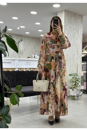 لباس نارنجی زنانه رگولار Levidor - کد 852845128