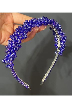تاج سرمه ای زنانه سنگ کریستال DesaAccessories - کد 735971526
