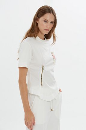 تیشرت نباتی زنانه Fitted GIZIA - کد 852825083