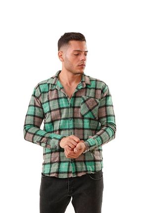 پیراهن سبز مردانه رگولار SCSARVİN - کد 852540953