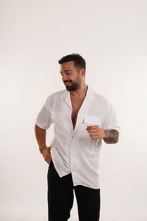 پیراهن سفید مردانه رگولار SCSARVİN - کد 852540082