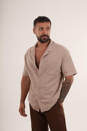 پیراهن نباتی مردانه رگولار SCSARVİN - کد 852535018