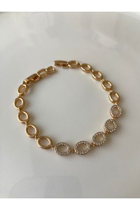 دستبند استیل (فولاد) طلائی زنانه رودیوم Freyja Aksesuar - کد 852477072