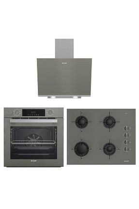 ست هود و اجاق گاز طوسی گارانتی نمایندگی رسمی Arçelik - کد 830923909