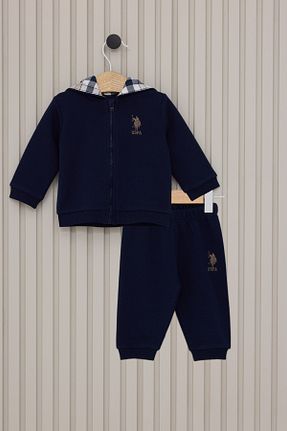 ست نوزادی سرمه ای بچه گانه پنبه پلی استر U.S. Polo Assn. - کد 852507919