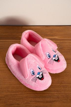 پاندوف صورتی بچه گانه مخملی AlbiShoes - کد 852504966