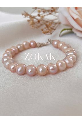 دستبند مروارید صورتی مروارید فرهنگی Zokak - کد 852728803