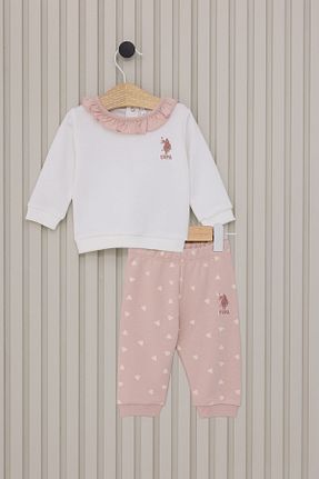 ست نوزادی بژ بچه گانه پنبه ای U.S. Polo Assn. - کد 852543459