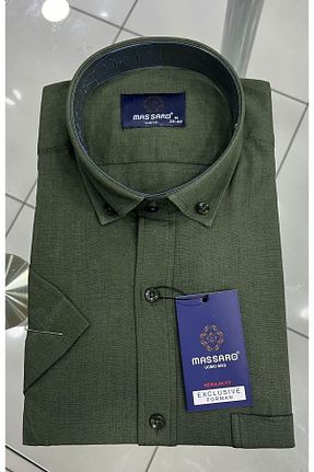 پیراهن سبز مردانه سایز بزرگ MASSARO - کد 823545838