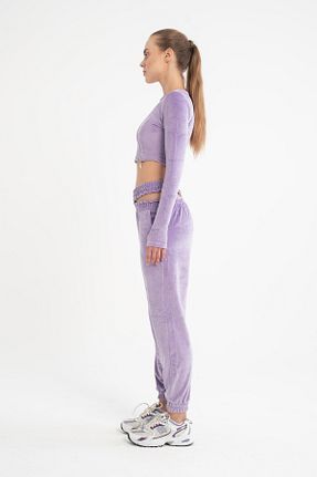 ست بالاتنه و پائین تنه بنفش زنانه بافتنی Tria Body - کد 819506827
